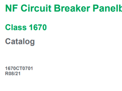 NF Circuit Breaker Panelboards Catalog