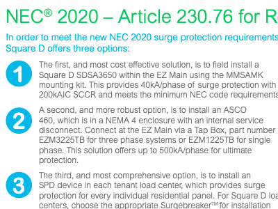 National Electric Code (NEC®) Updates - Surge Protection 